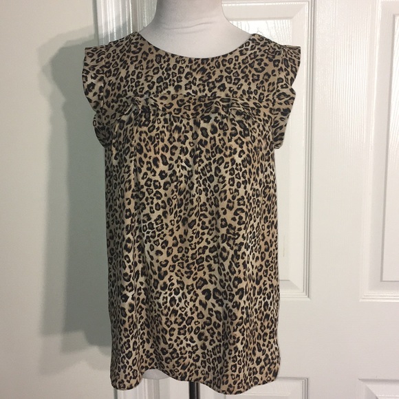 Philosophy Tops - Philosophy Leopard Print Blouse Size Small